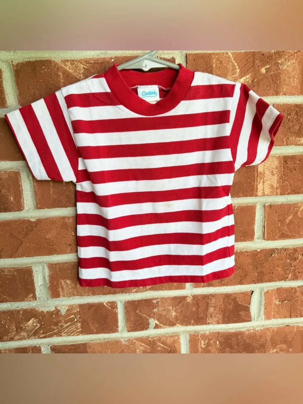 Vintage Carter's Red & White Striped Kids Tee